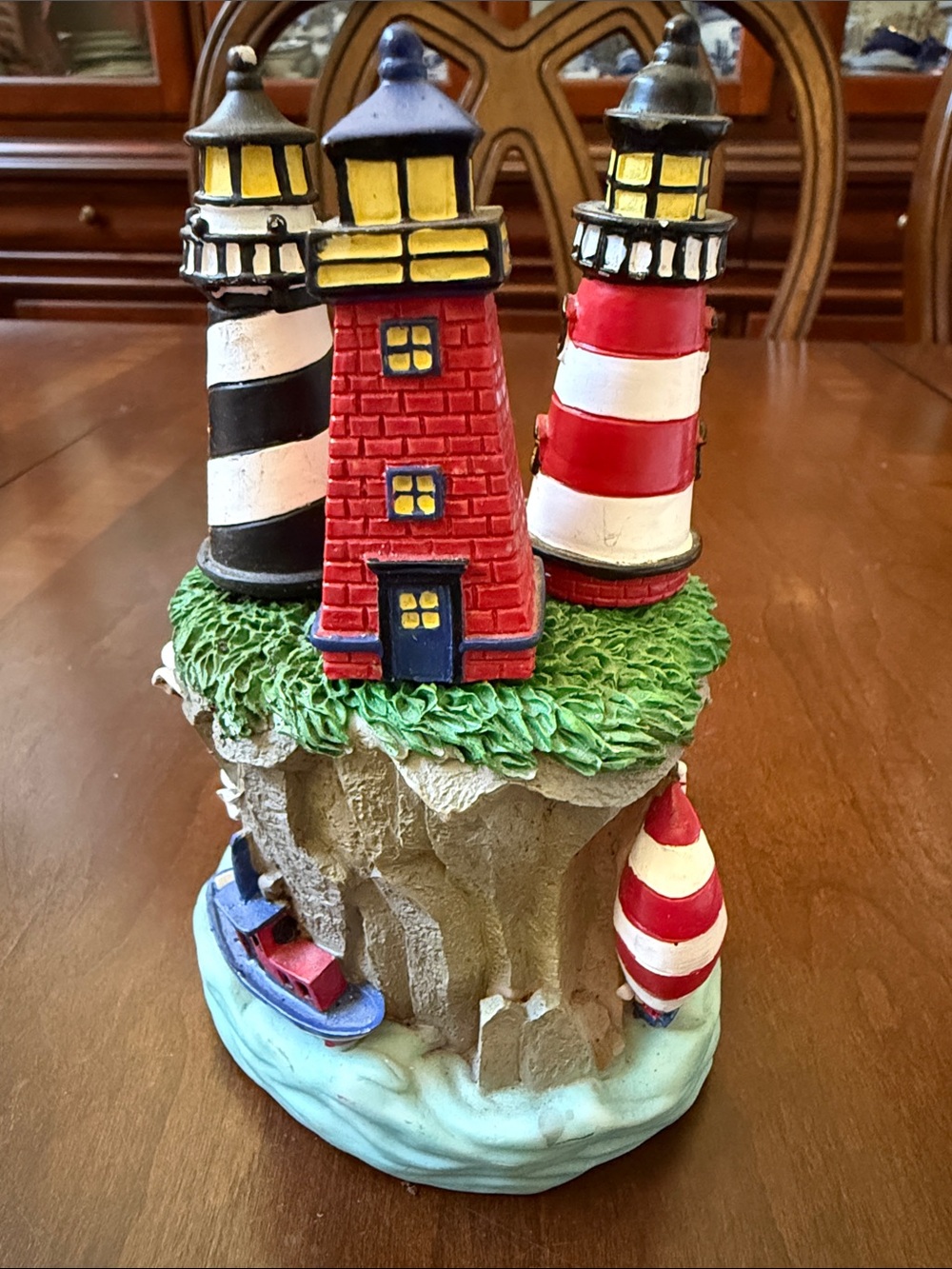 Ganz Nautical Lighthouse cliff base Figurine cocktail knife spreader set